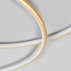 Lindby LED-loftlampe Joline, Ø 74 cm, guldfarvet, metal