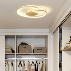 Lindby LED-loftlampe Joline, Ø 45 cm, guldfarvet, metal