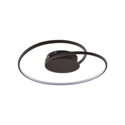 Lindby LED-loftlampe Joline, Ø 45 cm, rustbrun, metal