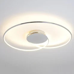 Lindby LED-loftlampe Joline, Ø 74 cm, kromfarvet, metal