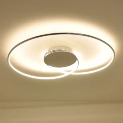 Lindby LED-loftlampe Joline, Ø 74 cm, kromfarvet, metal