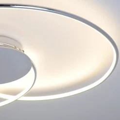 Lindby LED-loftlampe Joline, Ø 74 cm, kromfarvet, metal