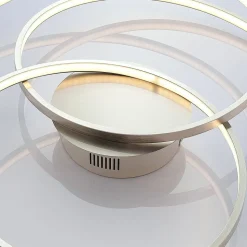 Lindby LED-loftlampe Joline, Ø 60 cm, nikkelfarvet, metal