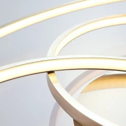 Lindby LED-loftlampe Joline, Ø 60 cm, nikkelfarvet, metal