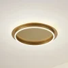 Lindby LED-loftlampe Kunis, guld, plast, Ø 46 cm