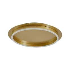 Lindby LED-loftlampe Kunis, guld, plast, Ø 46 cm