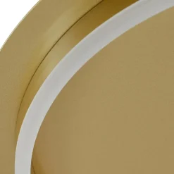 Lindby LED-loftlampe Kunis, guld, plast, Ø 46 cm
