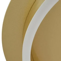 Lindby LED-loftlampe Kunis, guld, plast, Ø 46 cm