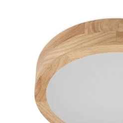 Lindby LED-loftlampe Lanira, Ø 30 cm, træ, fjernbetjening, CCT