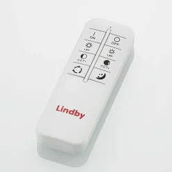 Lindby LED-loftlampe Lanira, Ø 60 cm, træ, fjernbetjening, CCT