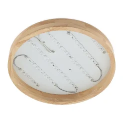 Lindby LED-loftlampe Lanira, Ø 50 cm, træ, fjernbetjening, CCT