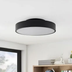 Lindby LED-loftlampe Milada, sort, CCT, fjernbetjening