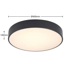 Lindby LED-loftlampe Milada, sort, CCT, fjernbetjening