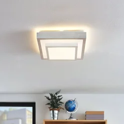 Lindby LED-loftlampe Mirco, 32 cm, kantet, aluminium