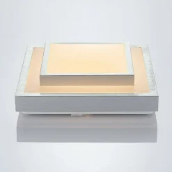 Lindby LED-loftlampe Mirco, 32 cm, kantet, aluminium