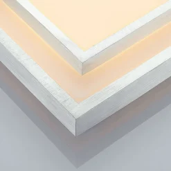 Lindby LED-loftlampe Mirco, 32 cm, kantet, aluminium