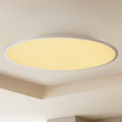 Lindby LED-loftlampe Narima, CCT, Ø 80 cm, sølv