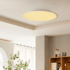 Lindby LED-loftlampe Narima, CCT, Ø 80 cm, sølv