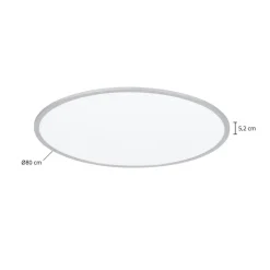 Lindby LED-loftlampe Narima, CCT, Ø 80 cm, sølv