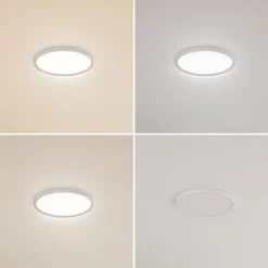 Lindby LED-loftlampe Pravin, Ø 40 cm, CCT, hvid