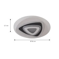 Lindby LED-loftlampe Rebeka, Ø 50 cm, CCT, fjernbetjening
