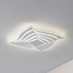 Lindby LED-loftlampe Rebeka, 47x47cm, CCT, fjernbetjening