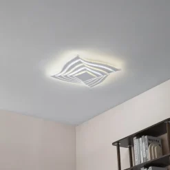 Lindby LED-loftlampe Rebeka, 47x47cm, CCT, fjernbetjening