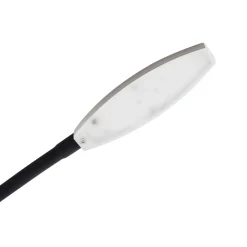 Lindby LED-læselampe Flexola, nikkel, rund, metal, stik