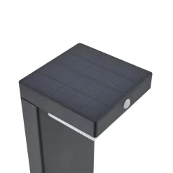 Lindby LED-sokkellampe Eleazar, sort, aluminium, sensor