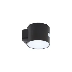 Lindby LED-solcellelampe Amren, sort, ABS, sensor