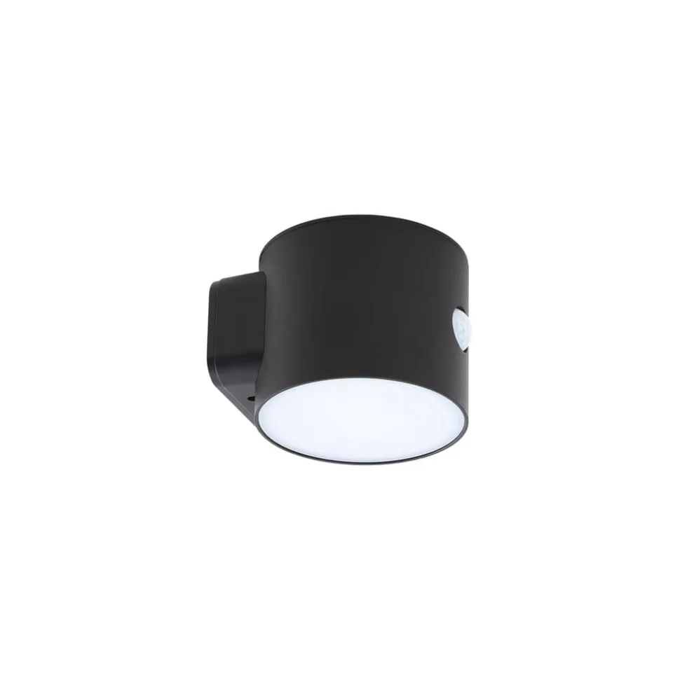 Lindby LED-solcellelampe Amren, sort, ABS, sensor