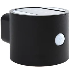 Lindby LED-solcellelampe Amren, sort, ABS, sensor