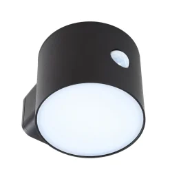 Lindby LED-solcellelampe Amren, sort, ABS, sensor