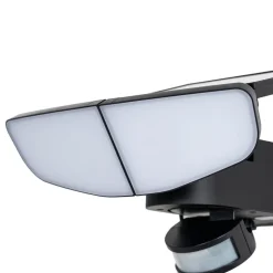 Lindby LED-solcellelampe Naelin, sort, sensor, IP44