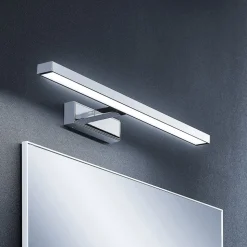 Lindby LED-spejllampe Jukka, 60 cm, krom, metal, IP44