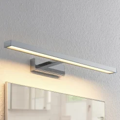 Lindby LED-spejllampe Jukka, 60 cm, krom, metal, IP44