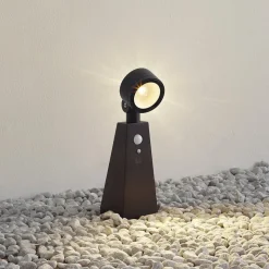 Lindby LED-spotlight Raide, sensor, sort, aluminium