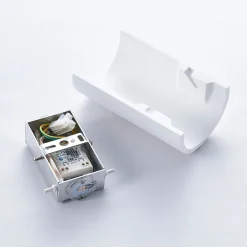 Lindby LED-væglampe Jenke, højde 16 cm, hvid, gips