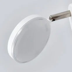 Lindby LED-væglampe Milow, hvid, 9,6 cm høj, afbryder