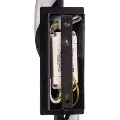 Lindby LED-væglampe Munja, sort, metal