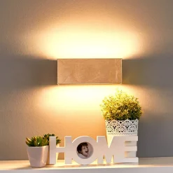 Lindby LED-væglampe Quentin, 23 cm bred, guldfarvet, metal