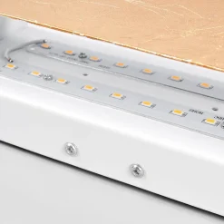 Lindby LED-væglampe Quentin, 23 cm bred, guldfarvet, metal