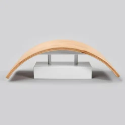 Lindby LED-væglampe Rafailia, bredde 33 cm, træ, 3.000K