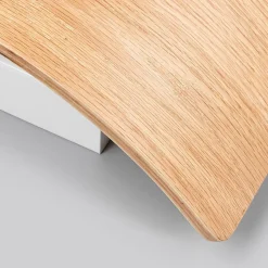 Lindby LED-væglampe Rafailia, bredde 33 cm, træ, 3.000K