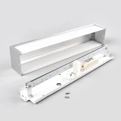 Lindby LED-væglampe Ranik, 40 cm, aluminiumsfarvet, metal