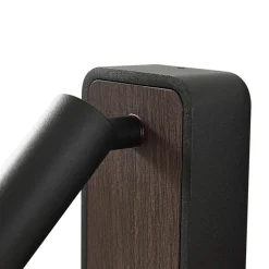 Lindby LED-væglampe Tallis, sort, USB-C, bevægelig