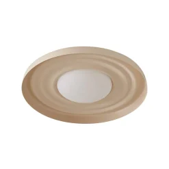 Lindby LED-væglampe Waves, beige, Ø 43 cm, metal