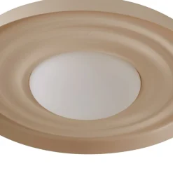 Lindby LED-væglampe Waves, beige, Ø 43 cm, metal