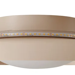 Lindby LED-væglampe Waves, beige, Ø 43 cm, metal