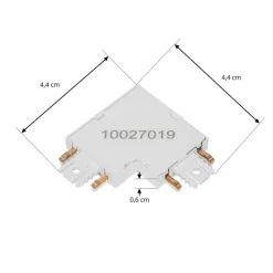 Lindby L-stik Lumaro, 90°, hvid, kantet, sæt med 2 stk